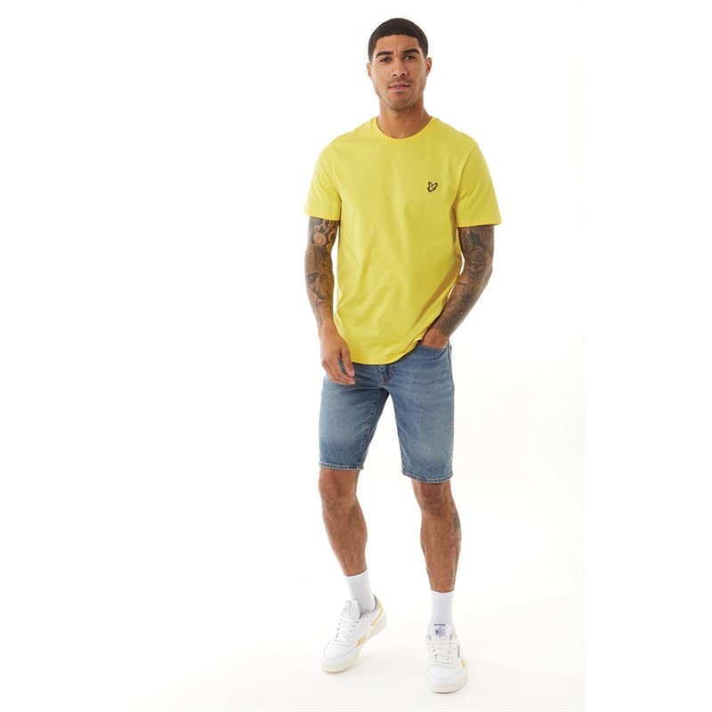 Lyle And Scott Vintage Mens Plain T-Shirt Sunshine Yellow