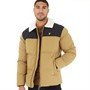 Lyle And Scott Vintage Mens Borg Collar Puffer Jacket Camel Bronze