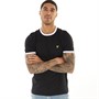 Lyle And Scott Vintage Mens Ringer T-Shirt Jet Black/White