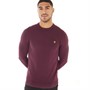 Lyle And Scott Vintage Mens Cotton Crew Neck Jumper Burgundy