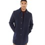 Lyle And Scott Vintage Mens Wool Mac Coat Dark Navy