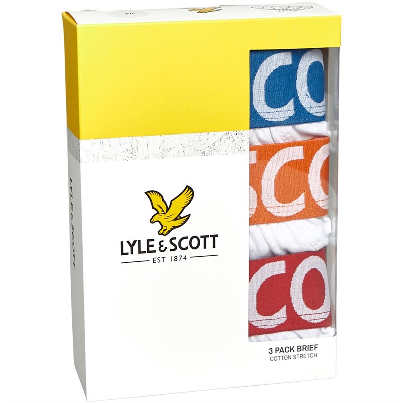Lyle And Scott Vintage Mens Ryder Three Pack Briefs Bright White