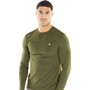 Lyle And Scott Vintage Mens Chest Pocket Long Sleeve Top Dark Sage
