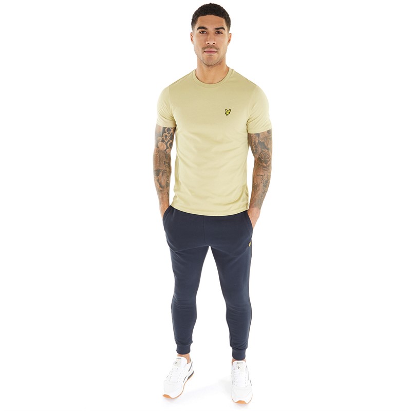 Lyle And Scott Vintage Mens Plain T-Shirt Natural Green