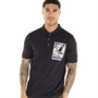 Lyle And Scott Vintage Mens Stamp Print Polo Shirt Jet Black