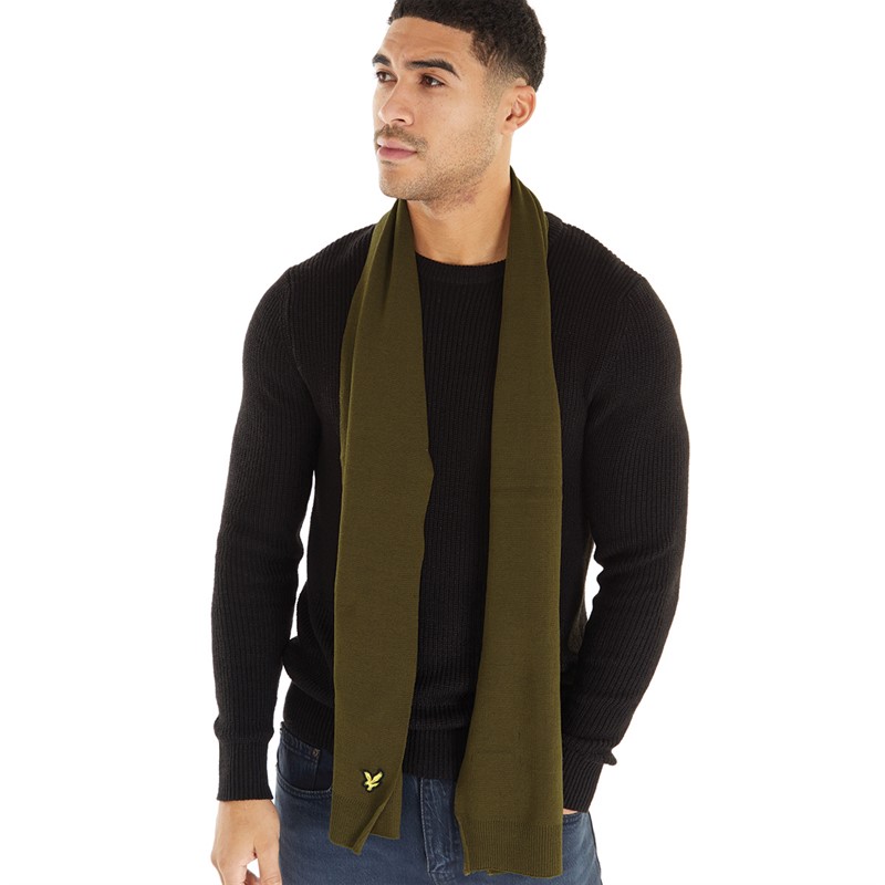 Lyle And Scott Vintage Mens Scarf Olive