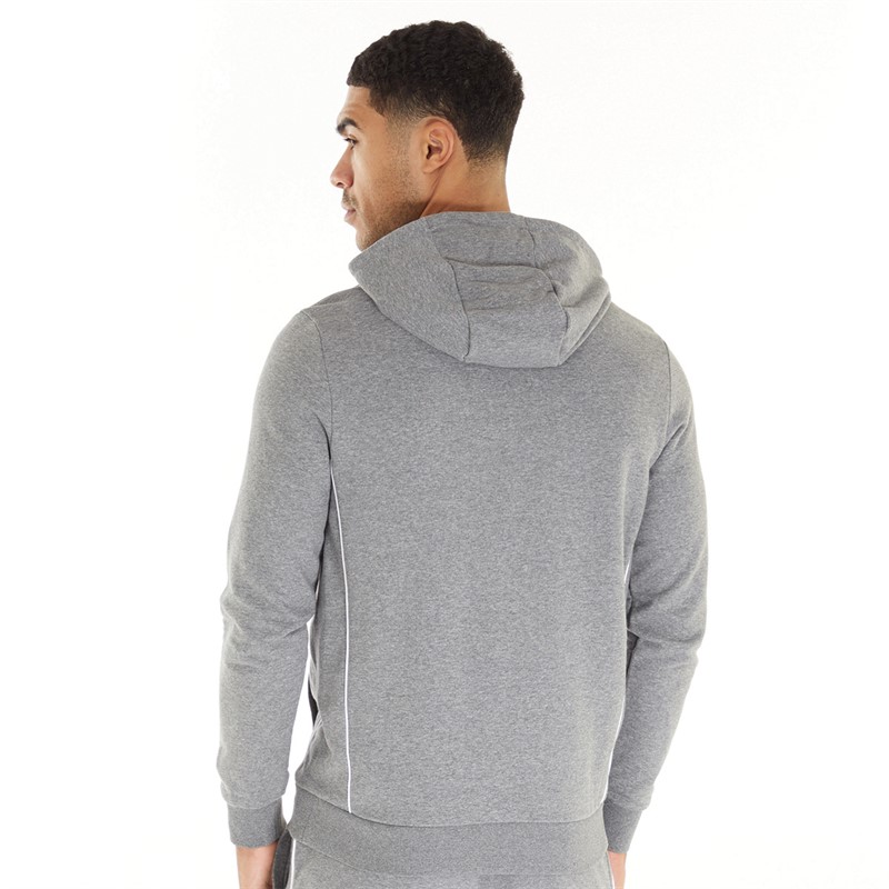 Lyle And Scott Vintage Mens Contrast Hoodie Mid Grey Marl
