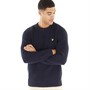 Lyle And Scott Vintage Mens Thermal Stitch Jumper Dark Navy