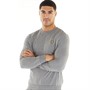 Lyle And Scott Vintage Mens Crew Neck Long Sleeve Top Mid Grey Marl