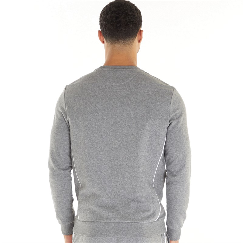 Lyle And Scott Vintage Mens Crew Neck Long Sleeve Top Mid Grey Marl