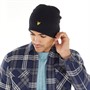 Lyle And Scott Vintage Mens Knitted Ribbed Beanie Dark Navy