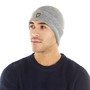 Lyle And Scott Vintage Mens Racked Rib Beanie Mid Grey Marl