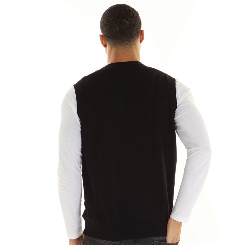 Lyle And Scott Vintage Mens Crew Neck Vest Jet Black