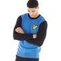 Lyle And Scott Vintage Mens Block Marl Crew Neck Jumper Bright Blue Marl/Jet Black