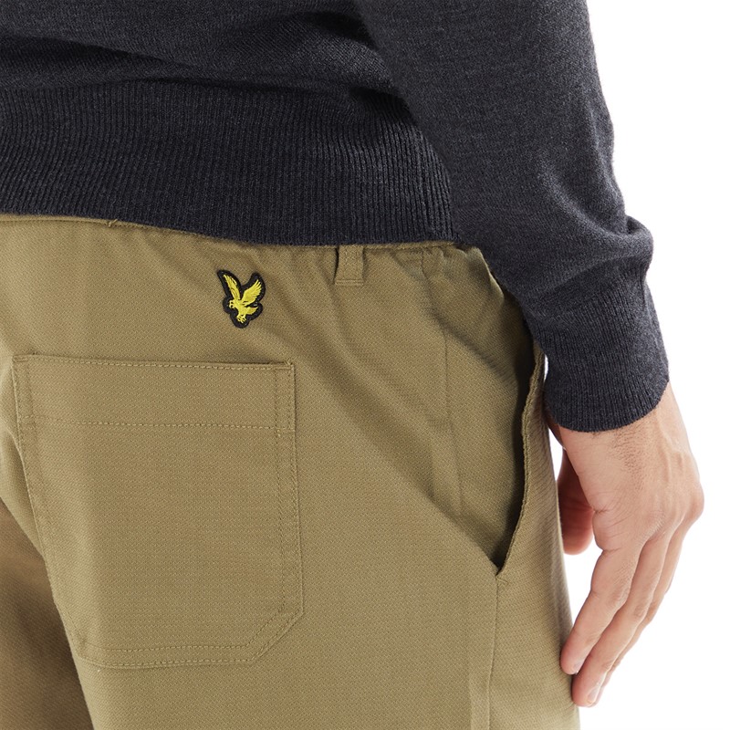 Lyle And Scott Vintage Mens Crest Textured Shorts Seaweed
