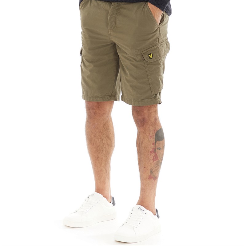 Lyle And Scott Vintage Mens Wembley Cargo Shorts Olive