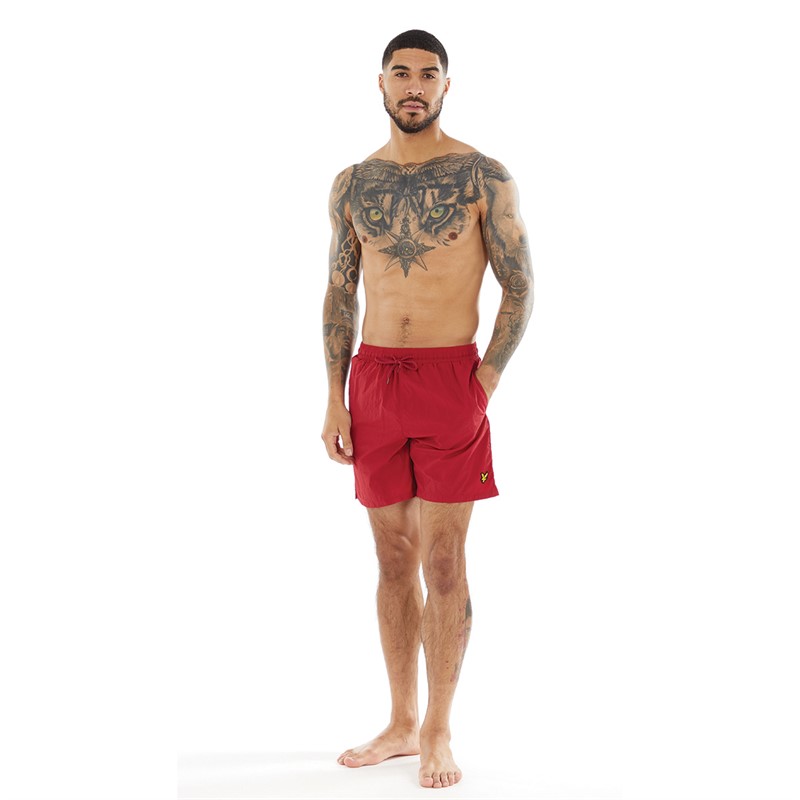 Lyle And Scott Vintage Mens Swim Shorts Tunnel Red