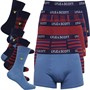 Lyle And Scott Vintage Mens Floyd Ten Pack Boxers And Socks Gift Set Peacoat/Stripe/Blue Horizon/Check/Ruby Wine