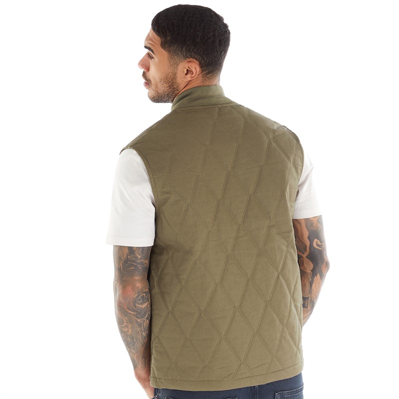 Lyle And Scott Vintage Mens Quilted Gilet Linden Khaki