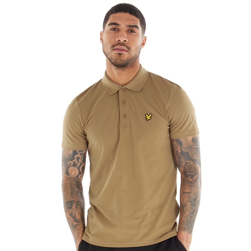 Lyle And Scott Vintage Mens Polo Camel Bronze