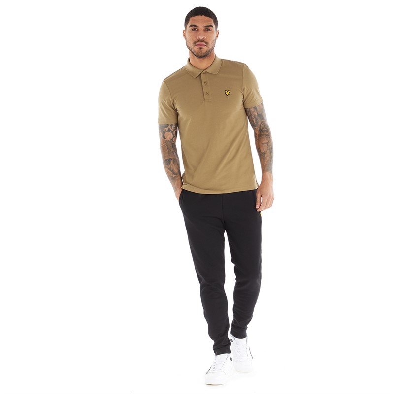 Lyle And Scott Vintage Mens Polo Camel Bronze