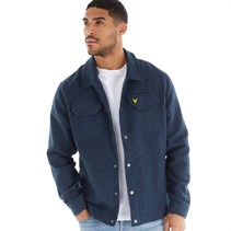 Lyle And Scott Vintage Mens Textured Shacket Muddy Navy