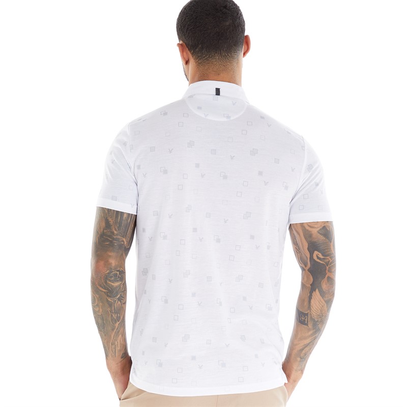 Lyle And Scott Vintage Mens Eagle Polka Polo White
