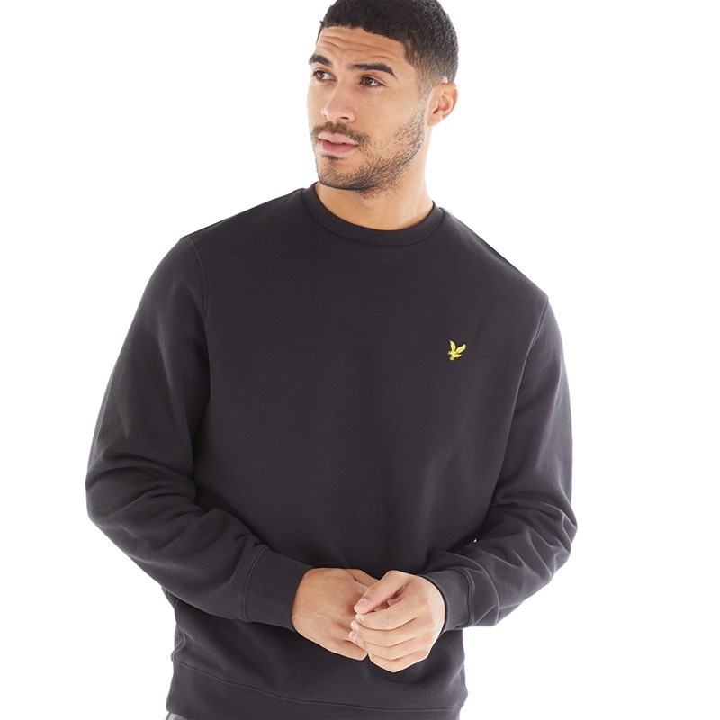 Lyle And Scott Vintage Mens Slope Sweatshirt X002 Black Ice