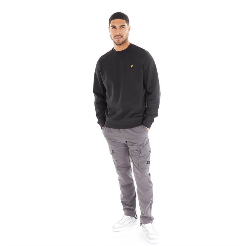 Lyle And Scott Vintage Mens Slope Sweatshirt X002 Black Ice