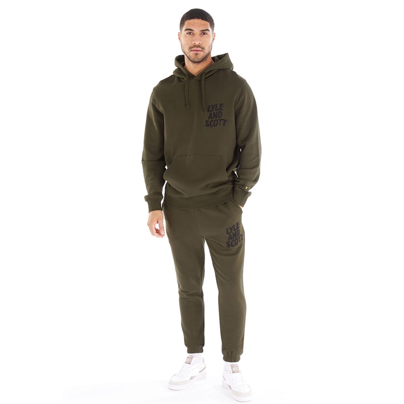 Lyle And Scott Vintage Mens Ripple Logo Joggers W485 Olive