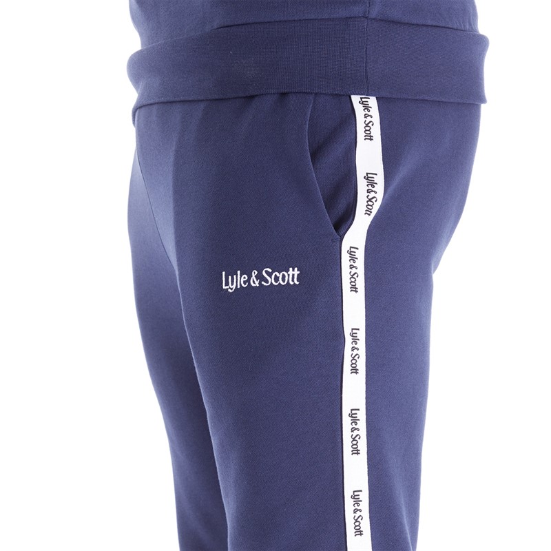 Lyle And Scott Vintage Mens Tape Joggers Z99 Navy