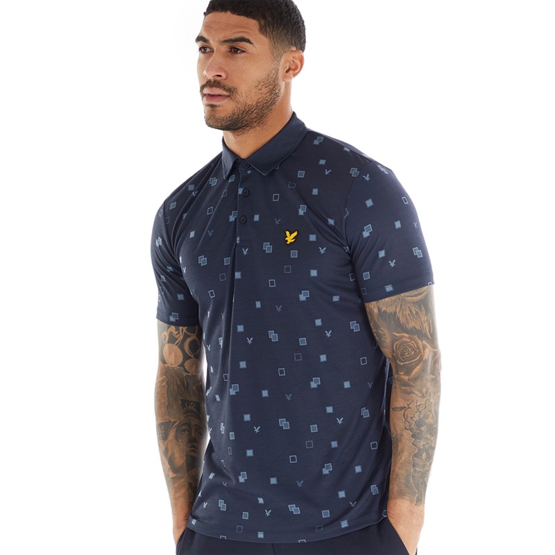 Buy Lyle And Scott Vintage Mens Eagle Polka Polo Z271 Dark Navy