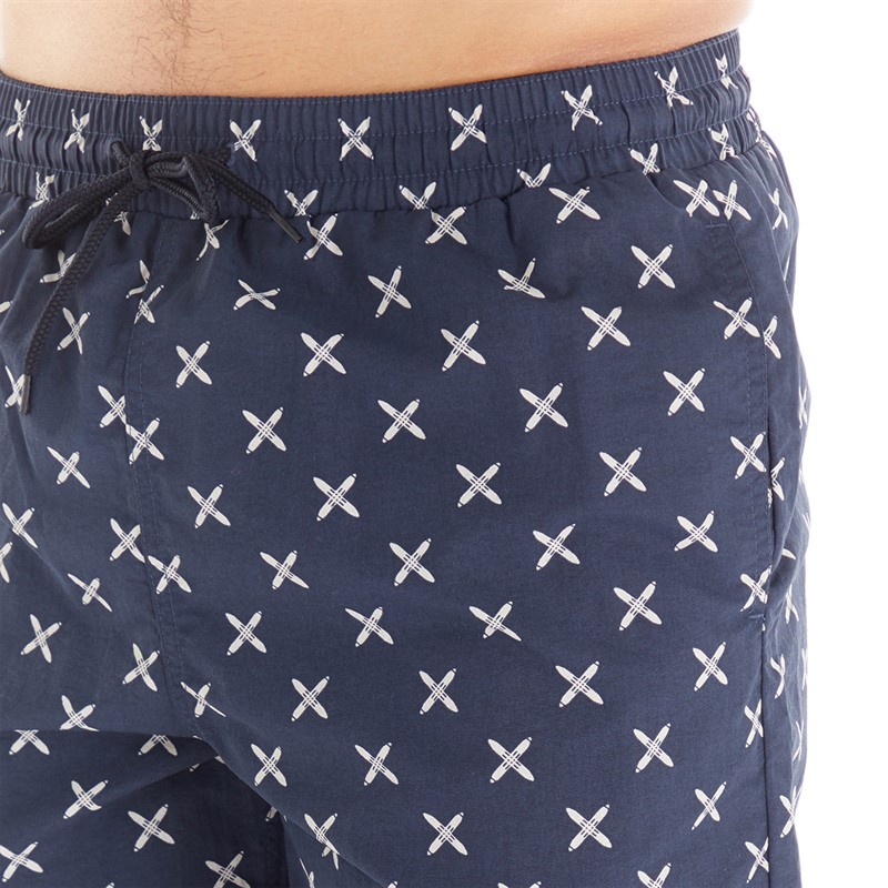 Lyle And Scott Vintage Mens Shuttle Print Swim Shorts Z271 Dark Navy
