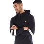 Lyle And Scott Vintage Mens Sleeve Stripe Hoodie Z865 Jet Black