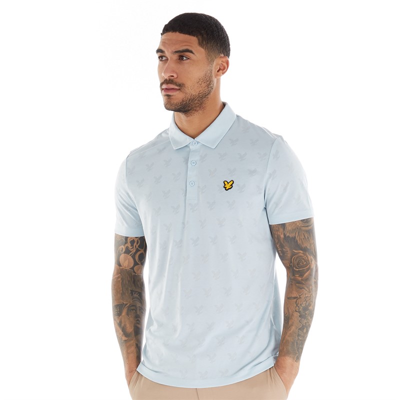 Buy Lyle And Scott Vintage Mens Jacquard Polo Club Blue