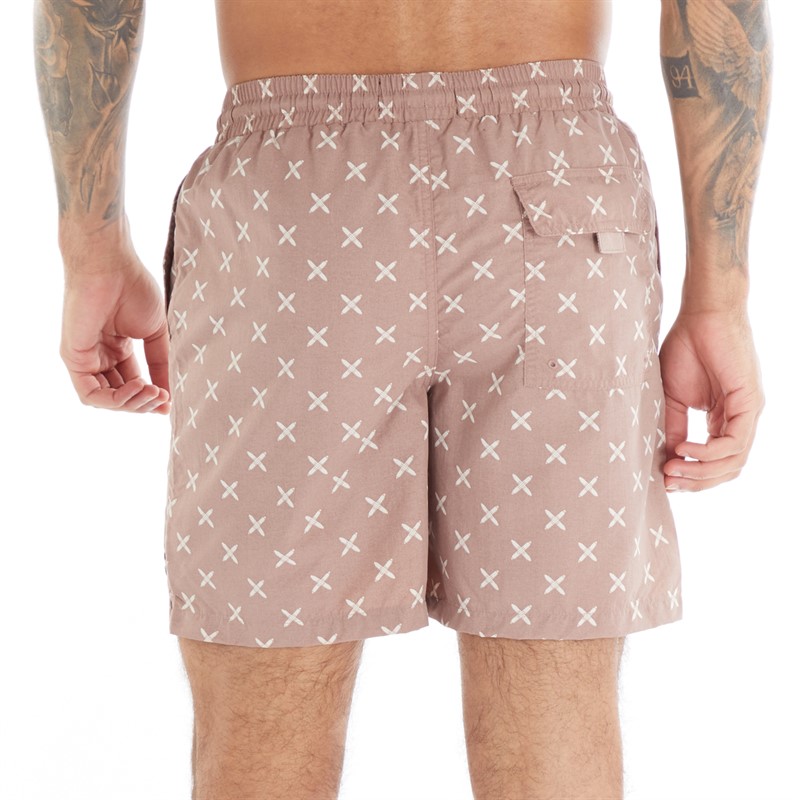 Lyle And Scott Vintage Mens Shuttle Print Swim Shorts W868 Hutton Pink