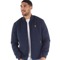 Lyle And Scott Vintage Mens Quilted Jacket Z271 Dark Navy