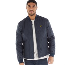 Lyle And Scott Vintage Mens Quilted Jacket X081 Muddy Navy