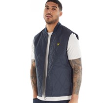 Lyle And Scott Vintage Mens Quilted Gilet X081 Muddy Navy