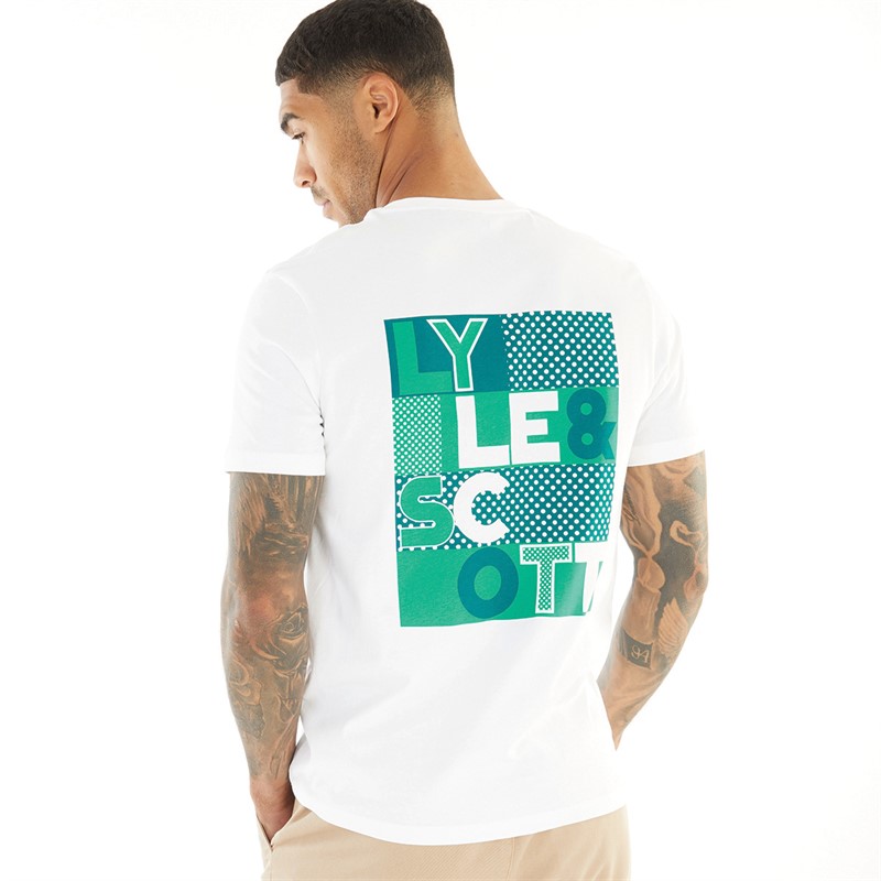 Lyle And Scott Vintage Mens Colour Block T-Shirt 626 White