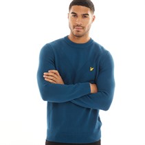 Lyle And Scott Vintage Mens Insignia Crew Neck Jumper W992 Apres Navy