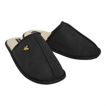 Lyle And Scott Vintage Slippers van leer voor Heren Tarquinn Zwart