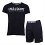 Lyle And Scott Vintage Mens Bodhi T-Shirt And Shorts Lounge Co-Ord Black