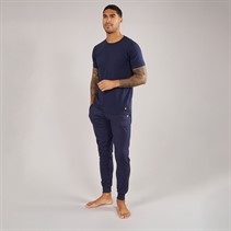Lyle And Scott Vintage Mens Cash T-Shirt And Jersey Pants Set Peacoat