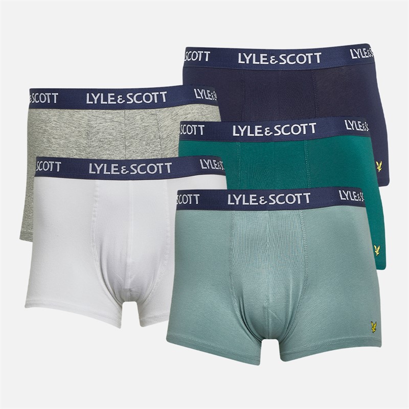 Lyle And Scott Vintage Herre Miller Fem Pak Underbukser Bayberry / Bright White / Peacoat / Tourmaline / Light Grey Marl
