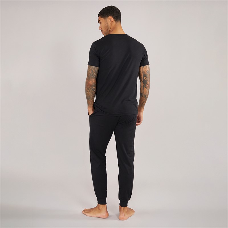Lyle And Scott Vintage Mens Cash T-Shirt And Jersey Pants Set Black