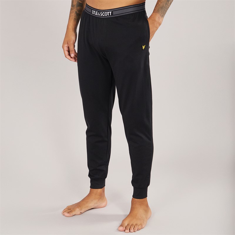 Lyle And Scott Vintage Mens Cash T-Shirt And Jersey Pants Set Black