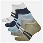 Lyle And Scott Vintage Mens Zeus Five Pack Trainer Socks Peacoat/Chambray Blue/Grey Marl/bright White/Siver Sage