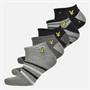 Lyle And Scott Vintage Mens Kylo Five Pack Trainer Socks Polka Dot/Stripe/Black/Grey Marl/Dark Grey Marl