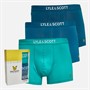 Lyle And Scott Vintage Mens Nathan Three Pack Boxer Trunks Bright Aqua/Blue Sapphire/Sailor Blue